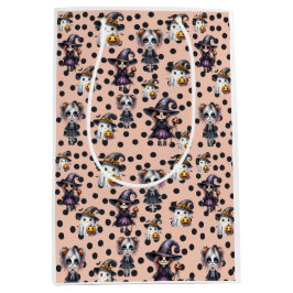 かわいいハロウィーン ミディアムペーパーバッグ