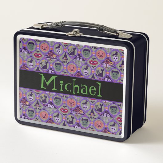 かわいいハロウィーン メタルランチボックス (正面)