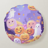 かわいいハロウィーン ラウンドクッション (裏面)