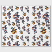 かわいいハロウィーン ラッピングペーパー (フラット)