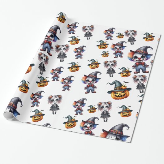 かわいいハロウィーン ラッピングペーパー (アンロールド)