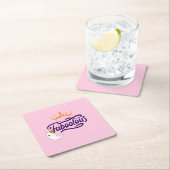 かわいいハロウィーン、素晴らしい、かわいい幽霊名門私立校風の、 スクエアペーパーコースター (インサイチュ)