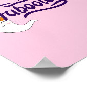 かわいいハロウィーン、素晴らしい、かわいい幽霊名門私立校風の、 ポスター (角)