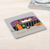 かわいいハロウィーンRV スクエアペーパーコースター (アングル)