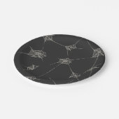 かわいいハローウィンパーティが蜘蛛の巣を提供 ペーパープレート (アングル)