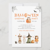 かわいいハローウィンパーティカボチャキッズ 招待状 (正面)