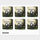 かわいいハローウィンパーティデビルスケルトン スクエアシール (シート)