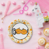 かわいいハローウィンパーティブカボチャと幽霊プレート ペーパープレート (パーティー)