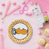 かわいいハローウィンパーティブカボチャと幽霊プレート ペーパープレート (パーティー)