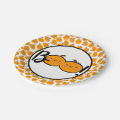 かわいいハローウィンパーティブカボチャと幽霊プレート ペーパープレート (アングル)