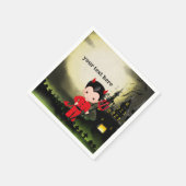 かわいいハローウィンパーティ悪魔 スタンダードカクテルナプキン (角)