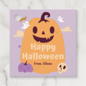 かわいいハローウィンパーティ招待状 フェイバータグ (正面)