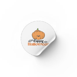 かわいいハローウィンパーティ招待状 ラウンドシール