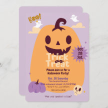 かわいいハローウィンパーティ招待状