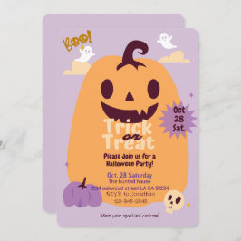 かわいいハローウィンパーティ招待状 招待状