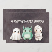 かわいいハローウィンパーティ サンキューカード (正面/裏面)