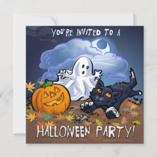 かわいいハローウィンパーティ 招待状