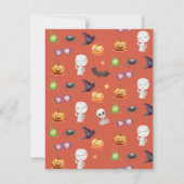 かわいいハローウィンパーティ 招待状 (裏面)