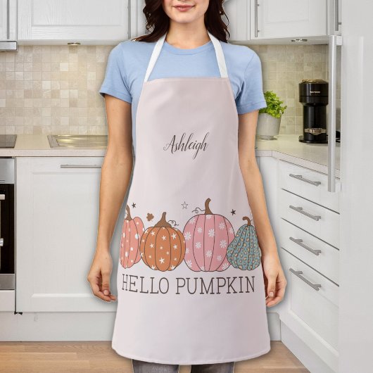 かわいいハローカボチャパーソナライズされた エプロン