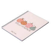 かわいいハローカボチャパーソナライズされた ノートブック (左側)