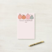かわいいハローカボチャパーソナライズされた ポストイット (デスク上)