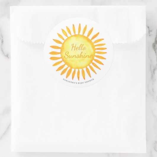 かわいいハローサンシャイン男女兼用ベビーシャワー ラウンドシール (バッグ)