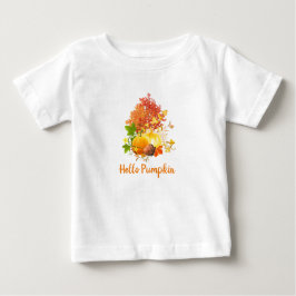 かわいいハローパンプキン秋の季節の幼児用/ ベビーTシャツ