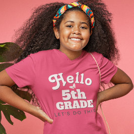 かわいいハローファイブグレード新学期 Tシャツ