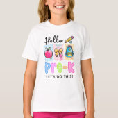 かわいいハロープレ名門私立校風のク Tシャツ (正面)