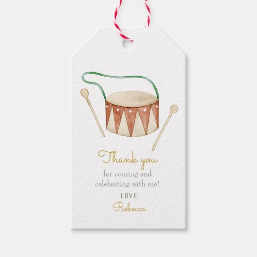 かわいいハローベビーアヒル赤ちゃんシャワー ギフトタグ (正面)