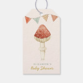 かわいいハローベビーマッシュルームベイビーシャワー ギフトタグ (裏面)