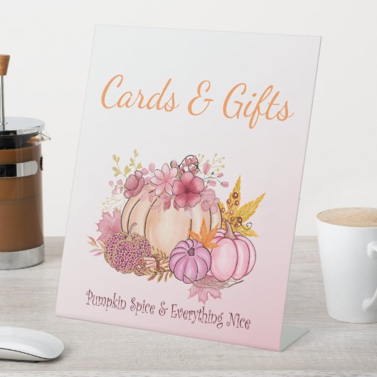 かわいいハローリトルカボチャ秋ファームカード&ギフト 台座サイン (インサイチュ)