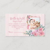 かわいいハローワールドオムツラッフルfor girls エンクロージャーカード (正面)