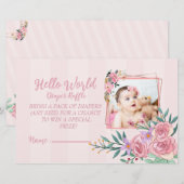 かわいいハローワールドオムツラッフルfor girls 便箋 (正面/裏面)