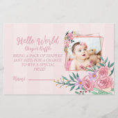 かわいいハローワールドオムツラッフルfor girls 便箋 (正面)