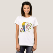 かわいいハロー春バードティーfor Her | 自然恋人 Tシャツ (正面フル)
