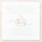 かわいいハロー秋定義語かぼちゃ秋 ガラスコースター (裏面)