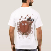 かわいいハロー ナット キャラクター Tシャツ (裏面)