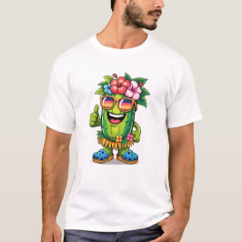 かわいいハワイアンピックルボール トロピカルビーチパーティー Tシャツ