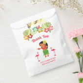 かわいいハワイアンフラガールルアウ（ハワイ式宴会）誕生日パーティー フェイバーバッグ (封をした状態)