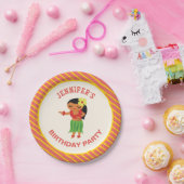 かわいいハワイアンフラガールルアウ（ハワイ式宴会）誕生日パーティー ペーパープレート (パーティー)