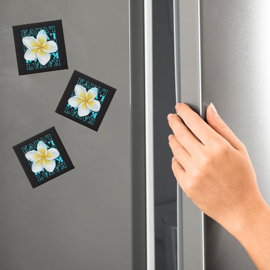 かわいいハワイアンフローラトロピカルカウイキッチン マグネット