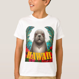 かわいいハワイアンモンクアザラシ Tシャツ