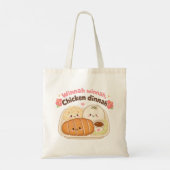 かわいいハワイ - 鶏のディナー トートバッグ (裏面)