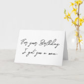 かわいいハンサムな口ひげ青い目の男の誕生日カード カード (黄色い花)