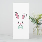 かわいいハンサム復活祭バニー耳顔ハッピーイースター セーブザデート (スタンド正面)