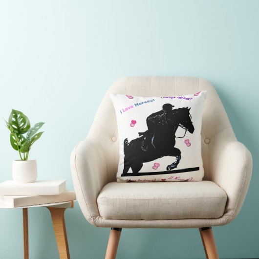 かわいいハンターのジャンパーの馬の枕 クッション (椅子)