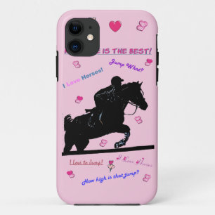 かわいいハンターのジャンパーの馬は穹窖の箱を落書きします iPhone 11 ケース