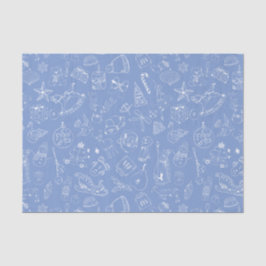 かわいいハンドドロードクリスマスドードルパターンホリデー 薄葉紙