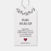 かわいいハンドメイド ラブ クラフト ギフトタグ (裏面)